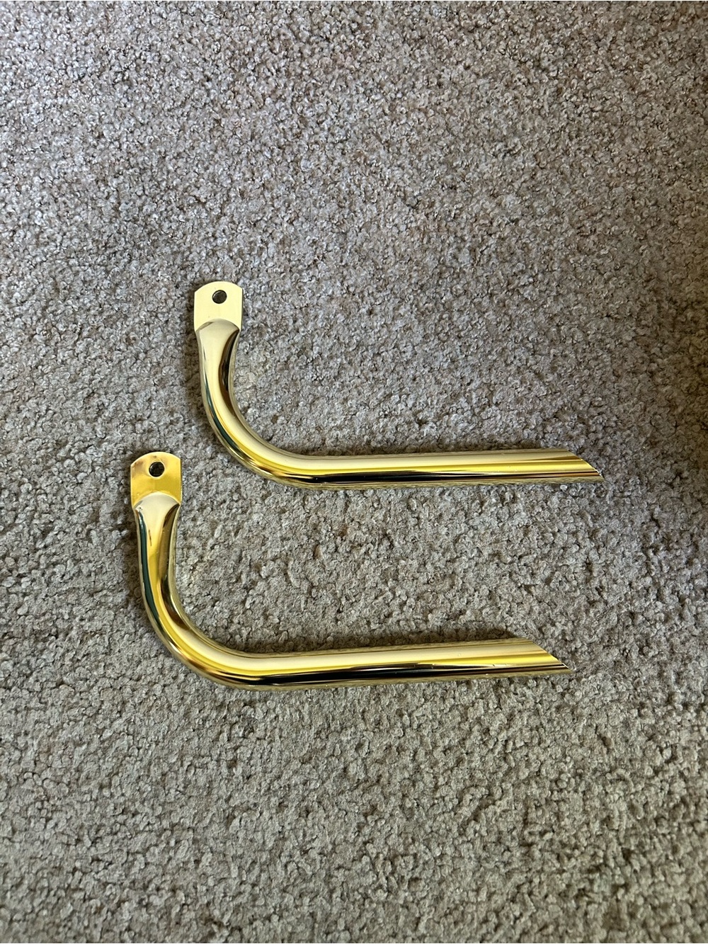 Genuine Vintage Lowrider Steel Bicycle Muffler Oblique Without Holes In Gold New